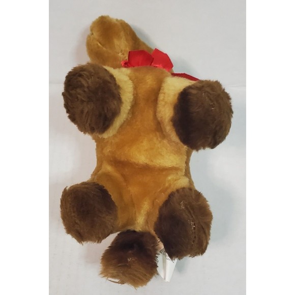 Brooklyn Doll Toy Horse Pony Plush Brown With Red Bow Stuffed Animal Toy 9" - Picture 4 of 6